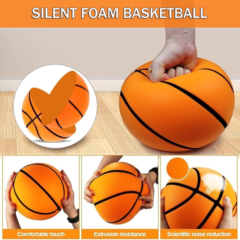 ensthee Silent Basketball Size 7, Upgrade Dribble Dream Silent Basketball, Foam Indoor Ball for Quiet Dribbling and Indoor Training, Real Feel Higher Bounce Quieter (9.4 in) - Image 5